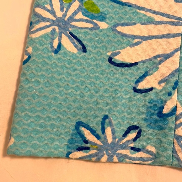 Lilly Pulitzer turquoise flowered dress, size 4 - Picture 5 of 5